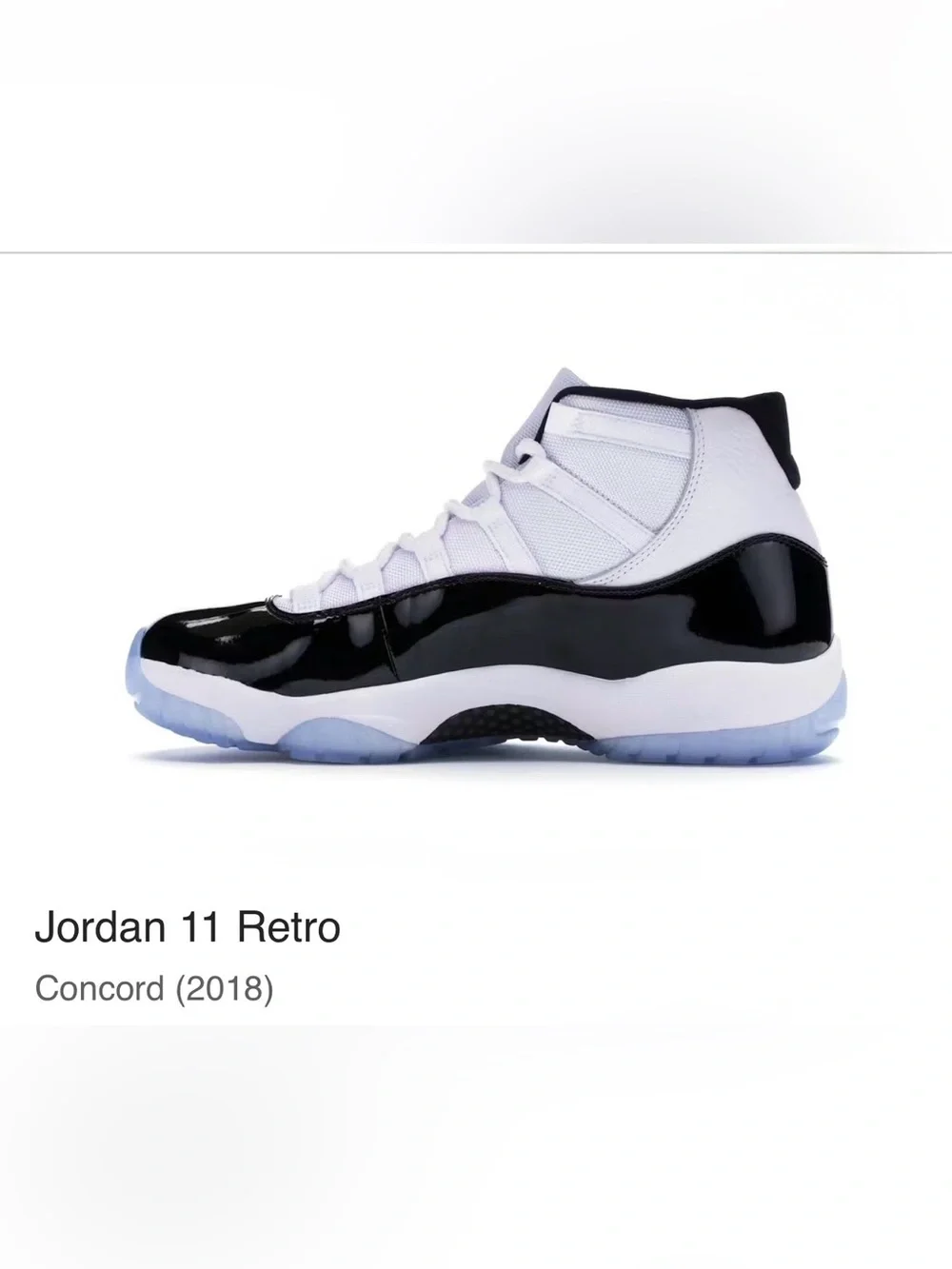 *new* Jordan 11 Retro Concord - White/Black/Icy Blue